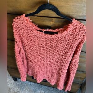 Free People orange Knit Sweater